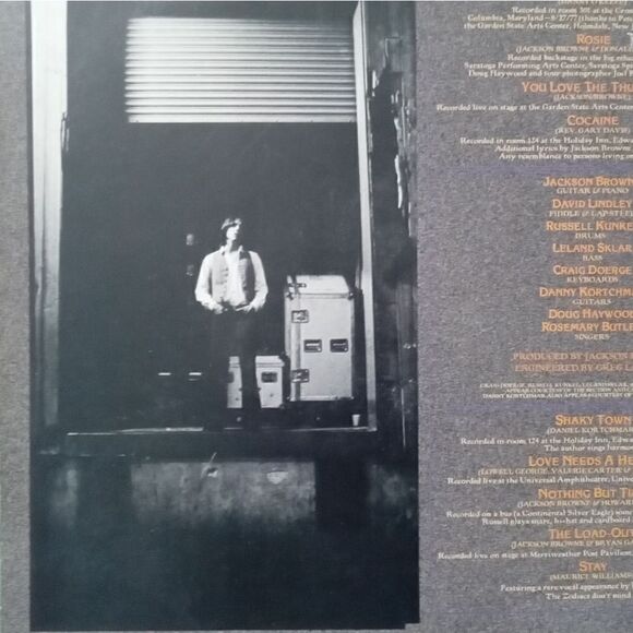 Jackson Browne Running on Empty Vinyl Record Album 1977 Asylum Records - Picture 8 of 9